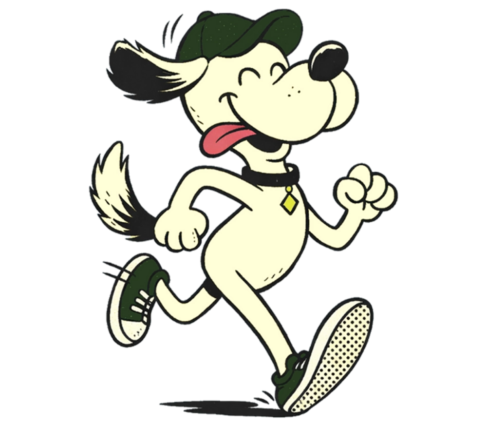 illustration dog walker